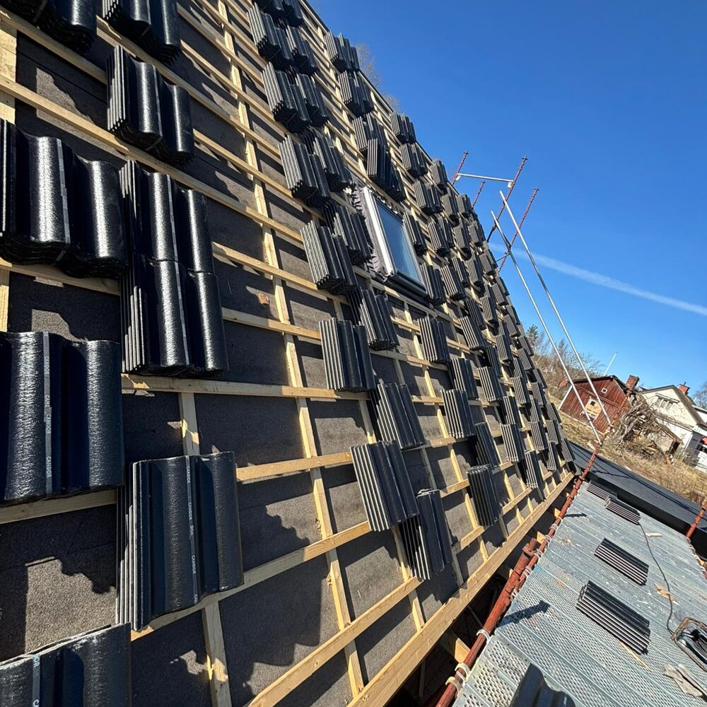 Takläggning med betongpannor
